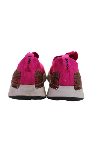 Nike Womens Animal Print Slip On Low Top Sneakers Pink Size 8