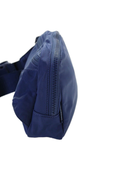 Lululemon Womens Adjustable Strap Zip Top Nylon Belt Bag Handbag Blue