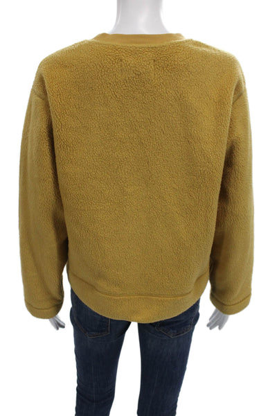 Everlane Women Pullover Sweatshirt Yellow Crew Neck Long Sleeve Size S