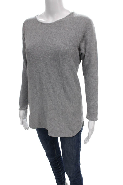 Michael Michael Kors Womens Tunic Sweater Gray Boat Neck Long Sleeve Size M