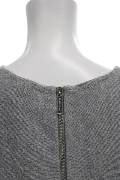 Michael Michael Kors Womens Tunic Sweater Gray Boat Neck Long Sleeve Size M