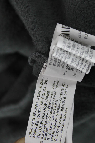 Zara Womens Full Zip Hoodie Gray Cotton Long Sleeve Size S