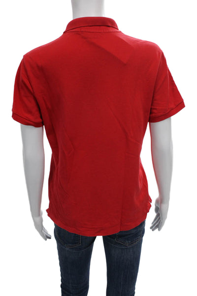 Ralph Lauren Golf Mens Red Short Sleeve Polo Collared Cotton Basic Size M