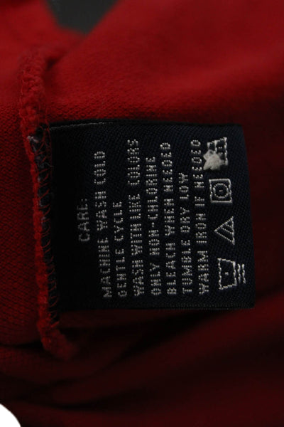 Ralph Lauren Golf Mens Red Short Sleeve Polo Collared Cotton Basic Size M