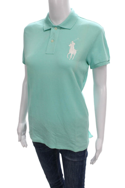 Ralph Lauren Golf Women Basic Polo Green Cotton Short Sleeve Collared Size M