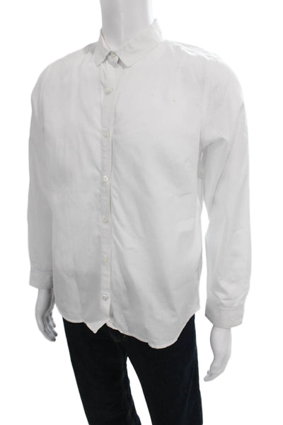J. Mclaughlin Men's Long Sleeves Button Down White Shirt Size 12
