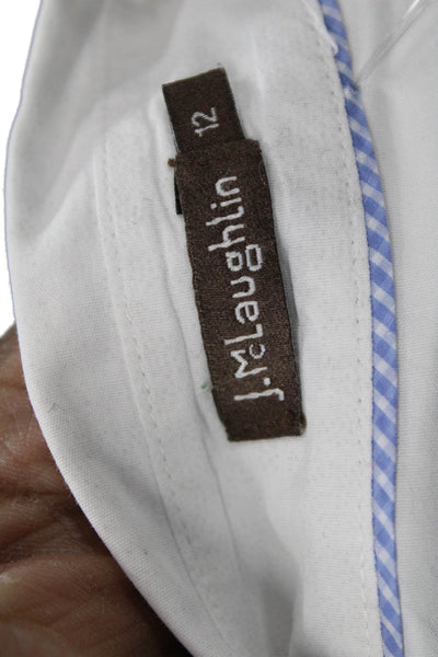 J. Mclaughlin Men's Long Sleeves Button Down White Shirt Size 12