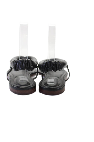 Vince Womens Leather Thong Slingbacks Sandals Black Size 8 Medium