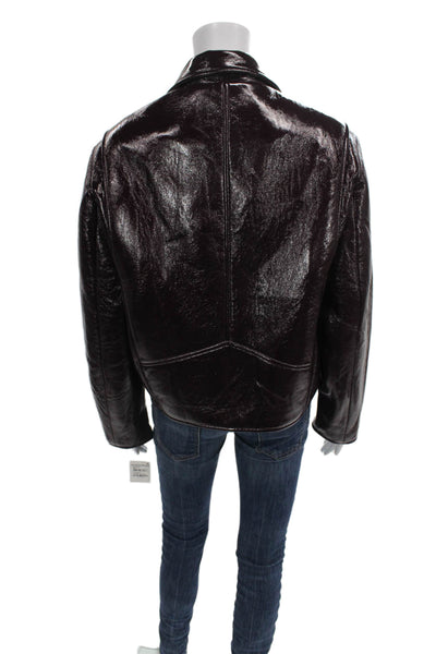 Blank NYC Women Biker Jacket Purple Long Sleeve Size M