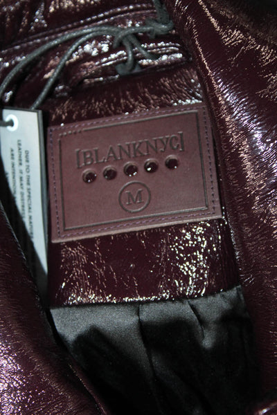 Blank NYC Women Biker Jacket Purple Long Sleeve Size M