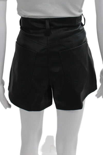 Blank NYC Women Black Straight Pencil Skirt Mini Button Size 28
