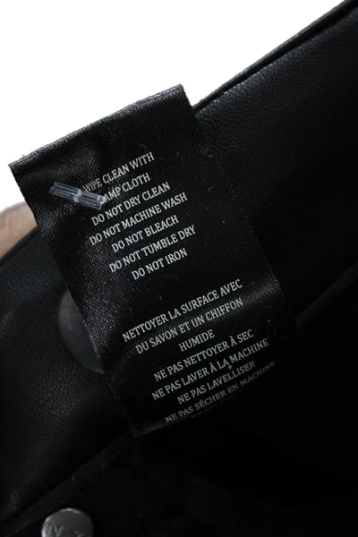 Blank NYC Women Black Straight Pencil Skirt Mini Button Size 28