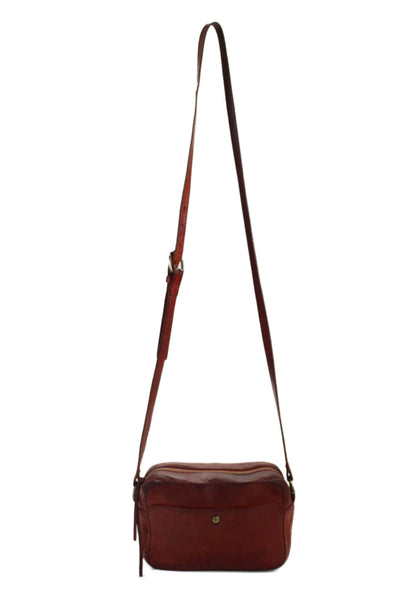 Madewell Womens Multi-Pocket Zip Up Shoulder Bag Brown