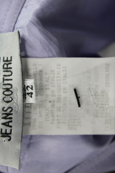 Versace Jeans Couture Womens Purple Cotton Mini Skirt Zip Closure Size 28
