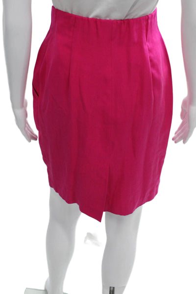 Donna Karan New York Womens Pleated Silk Mini Skirt Pink Size 4
