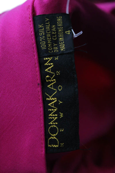 Donna Karan New York Womens Pleated Silk Mini Skirt Pink Size 4