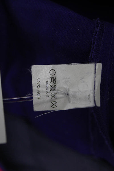 J Crew Womens Mini Skirt Purple Cotton Solid Zip Size 6