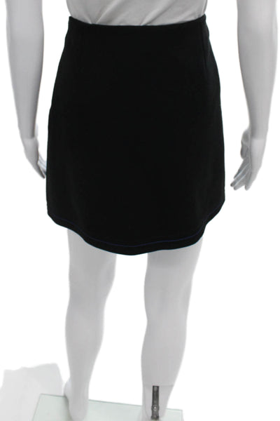 Versace Jeans Couture Women Wrap Mini Skirt Black Polyamide Zip Size 32