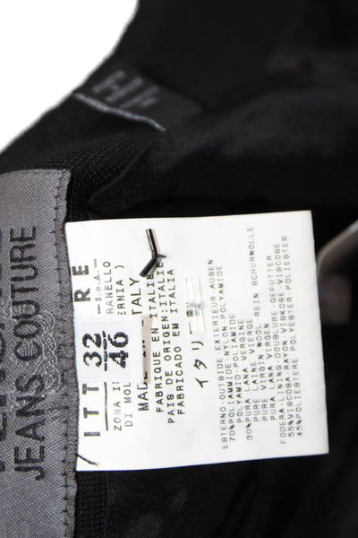Versace Jeans Couture Women Wrap Mini Skirt Black Polyamide Zip Size 32