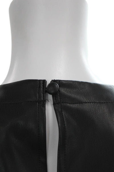 Evereve Womens Basic Tank Black Round Neck 100% PU Size M