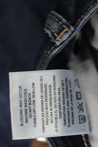 Hidden Womens Flared Blue Jeans Cotton Blend Button Mid Rise Size 29