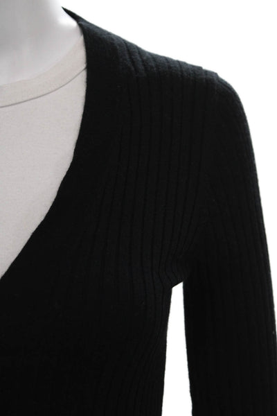 Vince Womens Black V-Neck Long Sleeve Cashmere Blend Cardigan Size XS