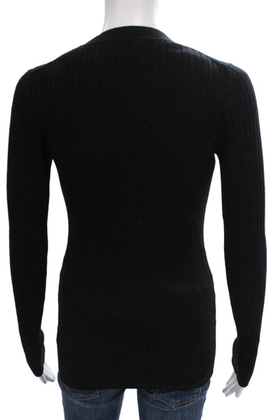 Vince Womens Black V-Neck Long Sleeve Cashmere Blend Cardigan Size XS