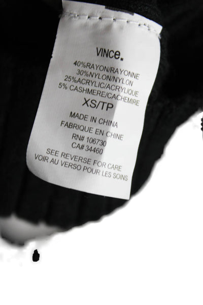 Vince Womens Black V-Neck Long Sleeve Cashmere Blend Cardigan Size XS