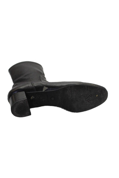 Stuart Weitzman Womens Leather Ankle Boots Heels Black Size 36.5 6B
