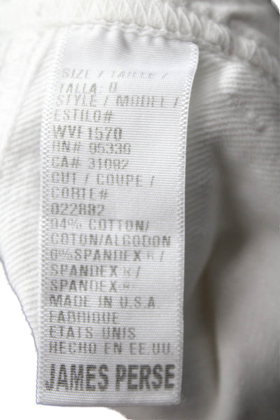 Standard James Perse Women Jogger Pants White Cotton Pull On Size 0