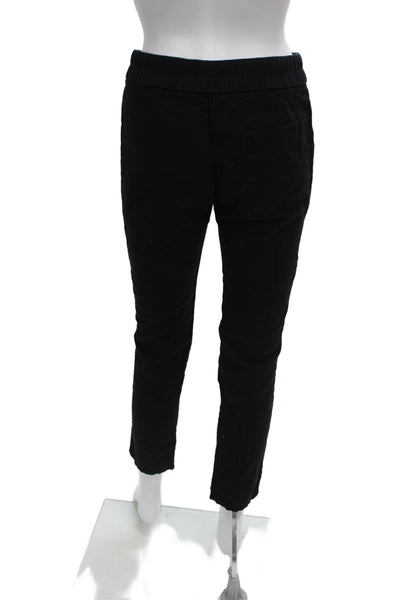 Standard James Perse Women Jogger Pants Black Cotton Drawstring Size 1