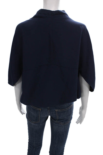 Ramy Brook Womens Basic Blue V-Neck 3/4 Sleeve Blouse Size XS