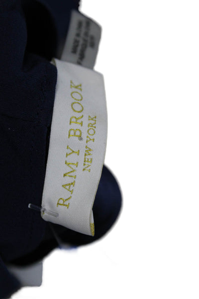 Ramy Brook Womens Basic Blue V-Neck 3/4 Sleeve Blouse Size XS