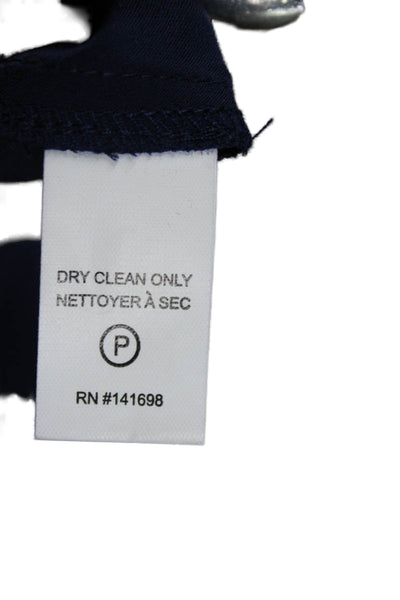 Ramy Brook Womens Basic Blue V-Neck 3/4 Sleeve Blouse Size XS