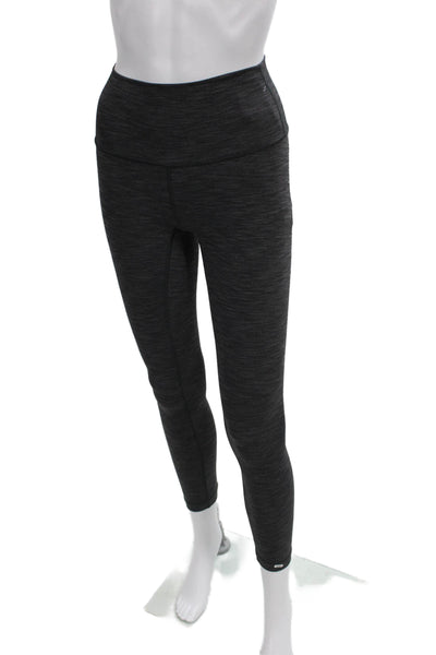 Lululemon Women Ankle Leggings Gray Flecked Nylon Pull On Size 2