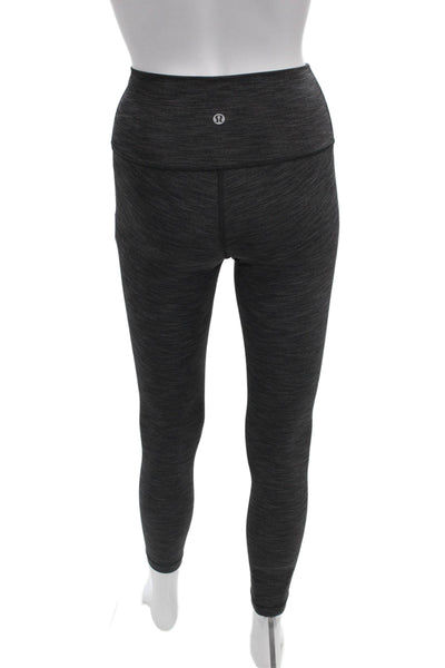 Lululemon Women Ankle Leggings Gray Flecked Nylon Pull On Size 2
