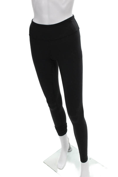 Lululemon Women Ankle Leggings Black Nylon Pull On Size 2