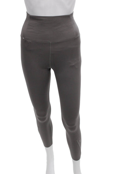 Vuori Womens Gray Ankle Leggings Polyamide Pull On Size S