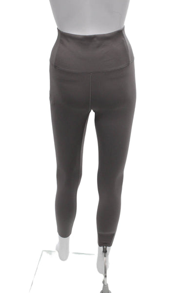 Vuori Womens Gray Ankle Leggings Polyamide Pull On Size S