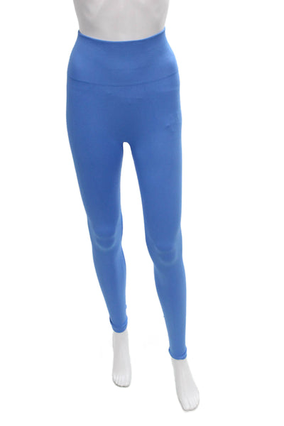 Spiritual Gangster Women Blue Striped Nylon Leggings Size XS
