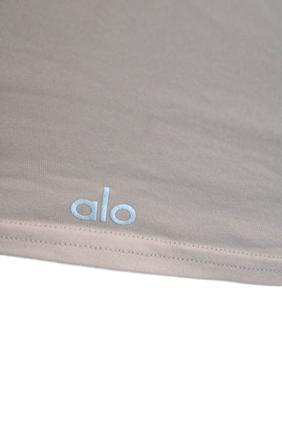 Alo Women's V-Neck Sleeveless Padded Sport Bra Beige Size S