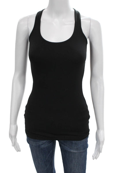 Lululemon Womens Black Cotton Scoop Neck Basic Tank Top Size S