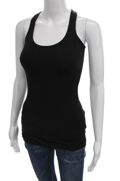 Lululemon Womens Black Cotton Scoop Neck Basic Tank Top Size S