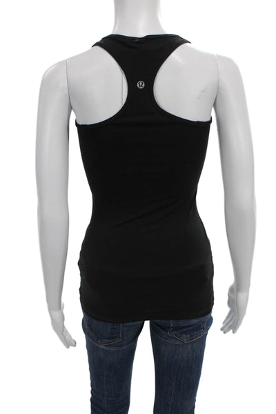 Lululemon Womens Black Cotton Scoop Neck Basic Tank Top Size S