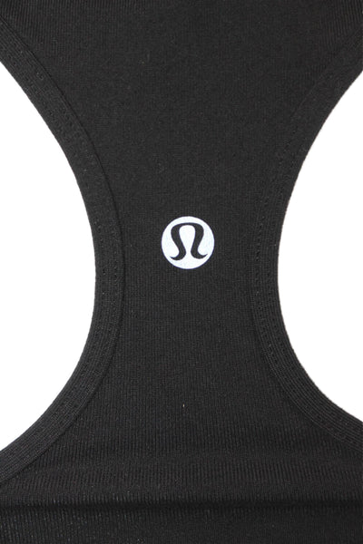 Lululemon Womens Black Cotton Scoop Neck Basic Tank Top Size S