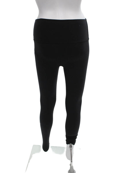 Alo Womens Ankle Leggings Black Nylon Pull On Size S