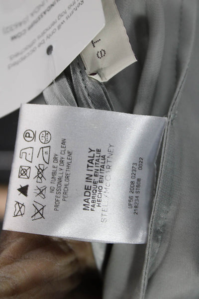 Stella McCartney Women One Shoulder Cupro Tunic Blouse Gray Pullover Size 40