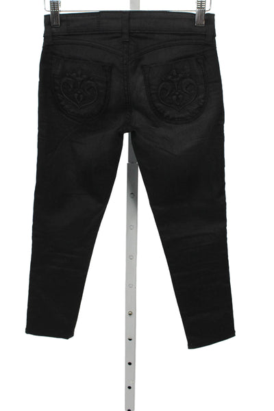 Siwy Womens Skinny Black Jeans Low Rise Cotton Blend Size 23