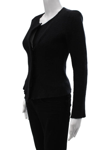 Isabel Marant Women Basic Jacket Black 67% Virgin Wool Long Sleeve Size 38