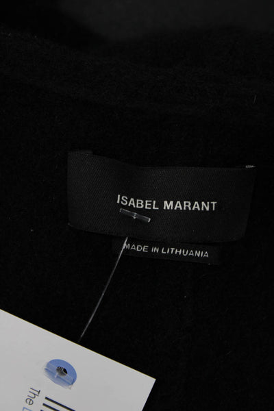 Isabel Marant Women Basic Jacket Black 67% Virgin Wool Long Sleeve Size 38